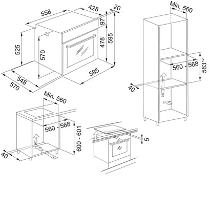 Torre | Microondas smart - FSM 25 MW XS CO | Horno eléctrico smart - FSM 86 H XS