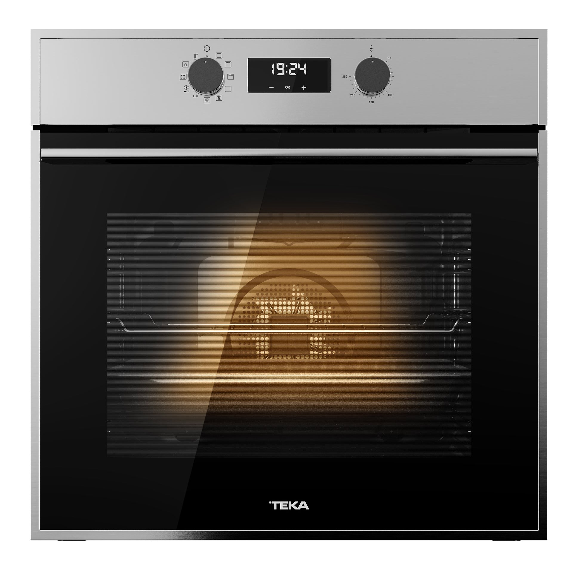 Horno Multifunción - HSB 635  Volaje: 220V Frecuencia: 50/60 Hz Potencia máxima: 2615w Capacidad: 70 l Ventilación dinámica: Si Clasificación energética: A+ Niveles de altura de cocción: 5 Horno de convección: Si Método de limpieza: Hydroclean Cristales en la puerta: 2 Guía telescópica: Si Función eco: Si Bloqueo de niños: Si Sistema antivuelco: Si Horno de convección: Si