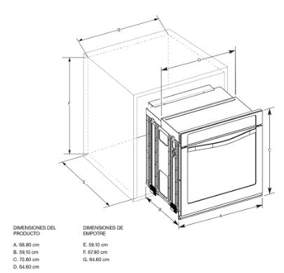 HORNO ELECTRICO ACERO 68CM  Sistema convección distribuye eficientemente el calor asegurando un calentamiento óptimo y una cocción uniforme.  Superficie Anti-finger print Protege el horno de la corrosión propia del paso del tiempo y evita marcas y manchas de óxido gracias a su película antihuellas.  Función Keep Warm Mantén los platillos listos para servir mientras trabajas en el resto de la comida.  Esta configuración brinda calor al horno para evitar que los platillos preparados se enfríen.