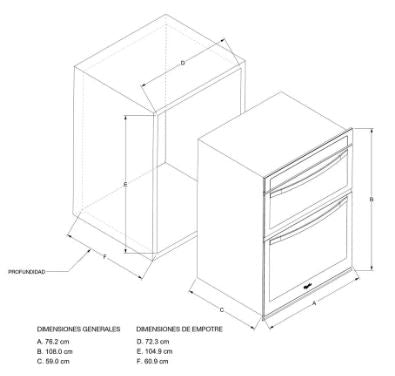 TORRE DE HORNOS ELECTRICA 76CM  Sistema convección que distribuye eficientemente el calor asegurando un calentamiento óptimo y una cocción uniforme.  Superficie Anti-finger print protege el horno de la corrosión propia del paso del tiempo evitando marcas y manchas de óxido gracias a su película antihuellas.  Función Keep Warm Mantén los platillos listos para servir mientras trabajas en el resto de la comida.  Esta configuración brinda calor al horno para evitar que los platillos preparados se enfríen.