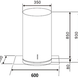 Campana de pared 60 cm  Vidrio cuadrado de seguridad Capacidad absorción 1000 m3/h Tres (3) velocidades Switch eléctrico Lámparas Halogenas 3*1 W Filtro de carbón activo Medida del ducto: 93 cm (No extensible) Una (1) trampa antigrasa en aluminio Funcionamiento: 110V Frecuencia: 60Hz No Incluye Ducto exterior Revisar esquemas de empotre en el manual de instalación del producto