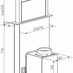 Campana down draft de 90 cm de ancho  Vidrio templado Negro Control táctil deslizante AYD-033 Luz led rectangular LED 2*1,5w Capacidad absorción 1000 m3/h Cuatro (4) velocidades Elevación Automática Incluye filtro de carbon Trampas anti grasas en aluminio Acero inoxidable Funcionamiento: 110V Frecuencia: 60Hz