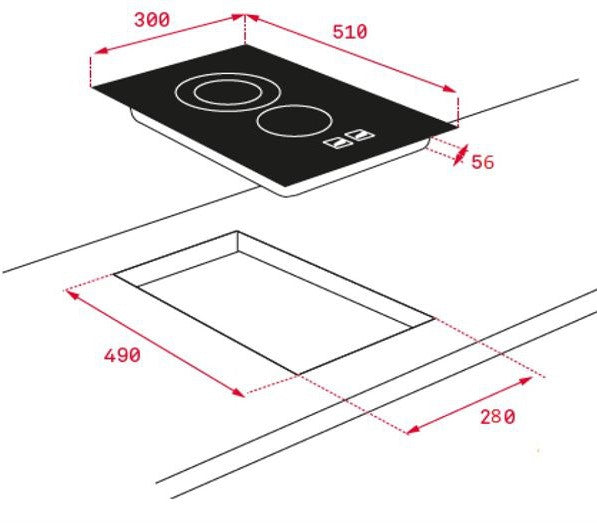 Placa de inducción 60CM - IZC 32300 DMS Voltaje: 220 V Requiere polo a tierra: Si Frecuencia: 60 Hz Potencia nominal máxima: 3500 w Cableado: 10 aWg Niveles de potencia: 9 Teclado: táctil Funciones: Fuego lento, derretir, mantener caliente, power managment