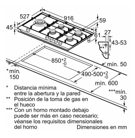 "           Placa de gas de cristal templado FlameSelect: regulación precisa de la llama con 9 niveles de potencia"