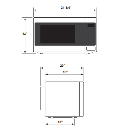 Microondas 1.4 cuft negro - CEB515P3NDS