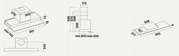 Campana de mueble Incasso Move 90 cm -CMKN90.E4P2#ZZZF490F