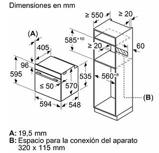 "          Horno, Multifunción, Encastrable, Energ A, 60 cm., 71 l., 7 F, Display LCD, Gourmet 10/ 60 cm"