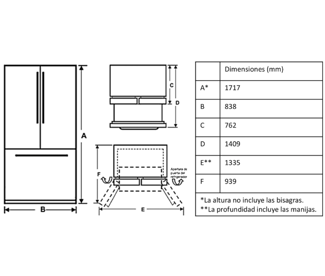 Nevecon GE Profile 672 Lts Negro - PFQ25LERCDS