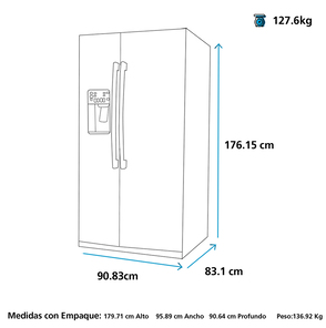 Refrigerador SXS B/Eco - PQL26PGKFPS