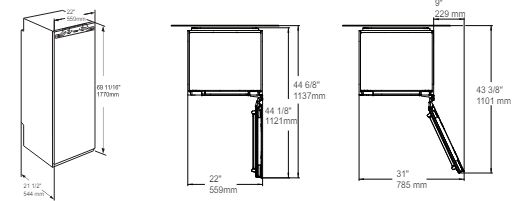 Refrigerador de integración de 60 cm - IRB5160