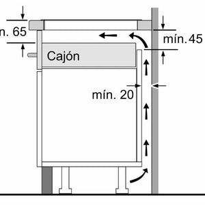 FlexInducción: la placa que se adapta a recipientes de diferentes formas y tamaños.Placa de inducción flexible. Con FlexInducción, puedes combinar dos zonas de cocción en una sola superficie de calentamiento rectangular, formada por 4 inductores. La placa detecta de forma automática el tamaño y la posición de los recipientes que colocas. Desde una cafetera hasta una fuente de asado, todos los recipientes se calientan de forma uniforme y eficiente. PerfectFry: control de temperatura del aceite..