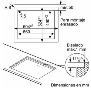 Placa de gas de cristal templado con FlameSelect: máxima precisión y los mejores resultados cocinando con gas. 60 cm