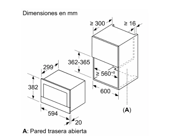 Microondas eléctrico 60 cm - BEL634GS1