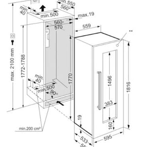 El gabinete para vinos multitemperatura HW8000 totalmente integrado seguramente complementará cualquier diseño de cocina, bar o sala de estar. La temperatura en cada una de las dos sofisticadas zonas de temperatura se puede establecer entre 41 ° F y 68 ° F, lo que garantiza condiciones de almacenamiento óptimas para almacenar tintos, blancos y champagnes.