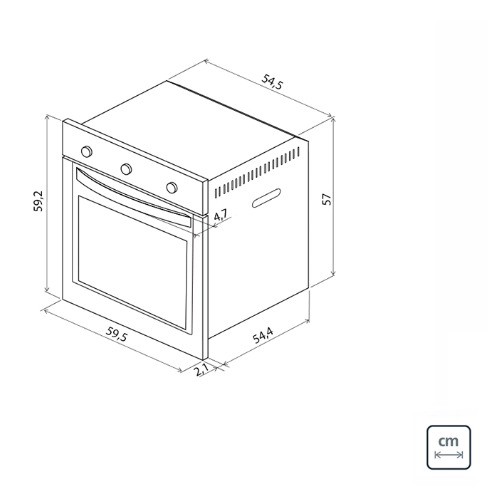 Horno eléctrico acero negro de 60 cm  - 94867220