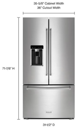 Nevecón french door acero inox 676 lt - KRFC704FPS