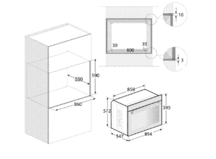 Horno 90 cm eléctrico - BBWMT13300BS