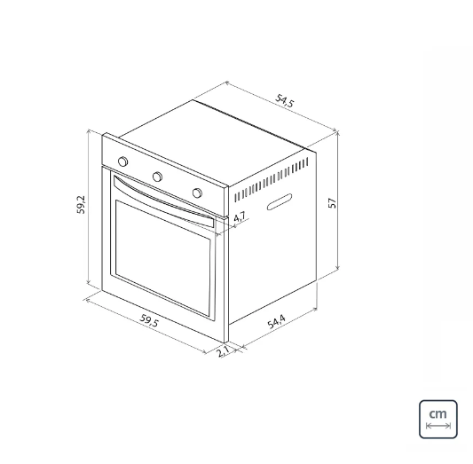 Horno eléctrico acero inox de 60 cm - 94866220