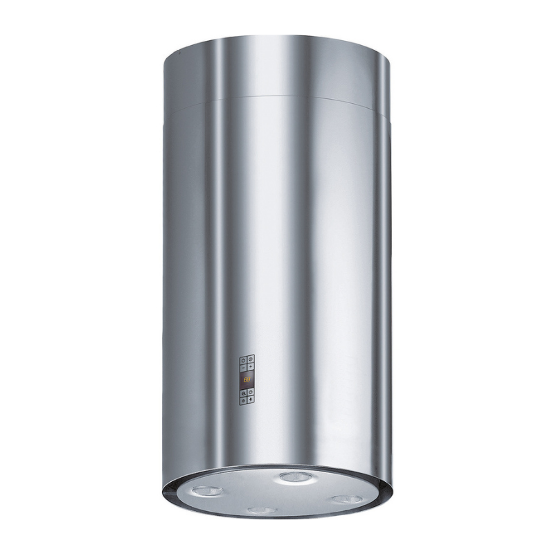 Extractor circular de isla - FTU 3707 PLUS I XS LED Voltaje: 220V Potencia máxima: 270 W Iluminación: 2x1W Led Control: Botón push Compatibilidad: con cubiertas hasta 90 cm de ancho Modo de instalación: Extractor Altura máxima piso a techo: 280 cm Altura mínima piso a techo: 237 cm Modo de instalación: Recirculante Altura máxima piso a techo: 280 cm Altura mínima piso a techo: 247 cm Velocidades: 3 + intensivo Clase Energética: A Extracción (int): 804 m3/h