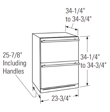 Cajón refrigerador doble 14Lt - ZIDI240HII