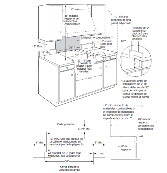 Cubierta Profesional GN Acero Inox 36” - CGU366P4TW2