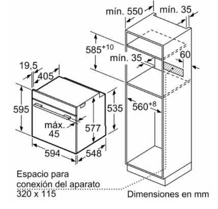 Horno eléctrico 60 cm - HBG7241B1