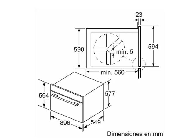 Horno eléctrico de convección 90x60 cm SERIE 6 - VBD5780S0