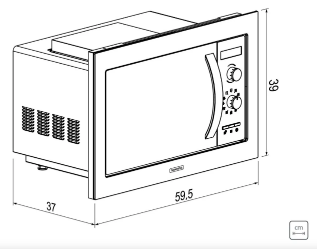 Microondas blanco de empotrar con grill - 94880006