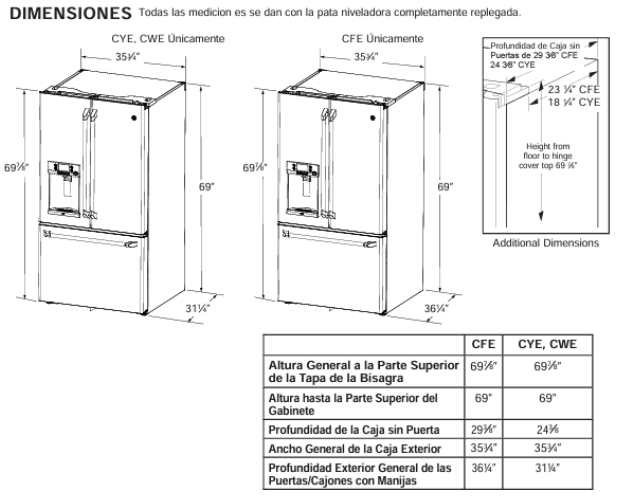 Refrigerador French Door 787lts - CFE28TP4MW2