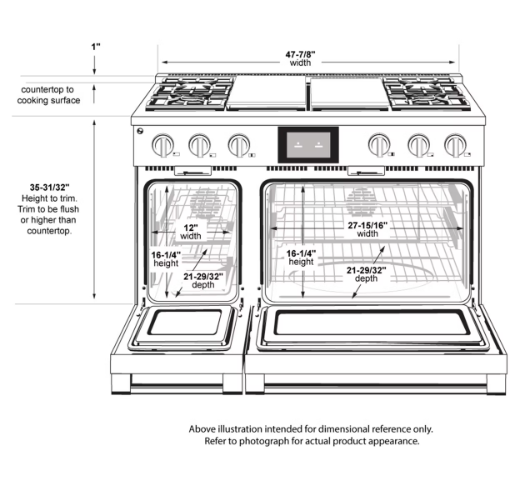 Estufa a gas acero inox - ZDP484NGTSS