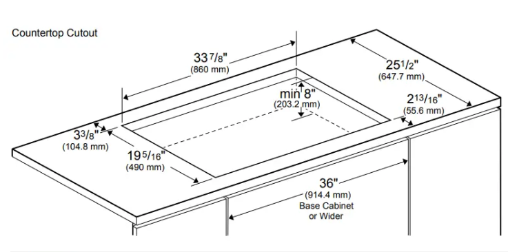 36" Cubierta en formato americano en acero gas - BCTG36500SS