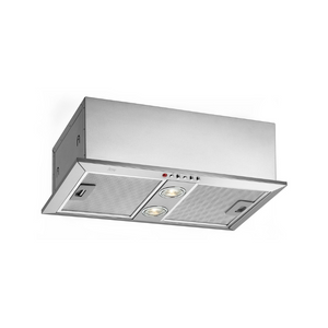 Campana integrable 60CM - GFH55  Voltaje: 110V Requiere polo a tierra: No Potencia máxima motor: 270 w Frecuencia: 60 Hz Bombillas de luz: Halógena Velocidades: 2 Duración filtro de carbón: 3-6 meses Tipo de filtro: C3C Capacidad de extracción motor: 800 m3/h Capacidad de extracción máxima de la campana: 329 m3/h Número de filtros: 1