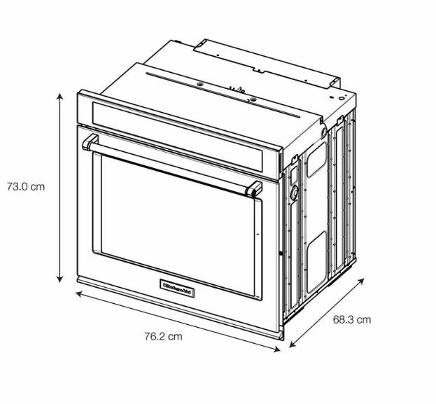 Horno Eléctrico Convección Acero Negro 76cm - KOES530PBS