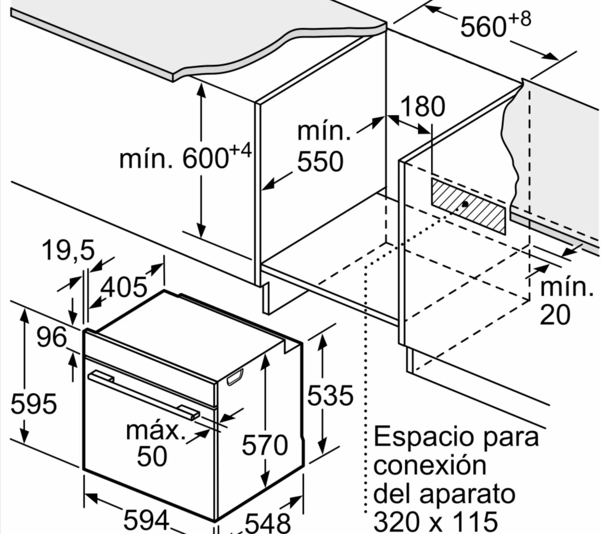 HORNO ELÉCTRICO DE CONVECCION 60 CMS  SERIE 6 -HBG536ES4