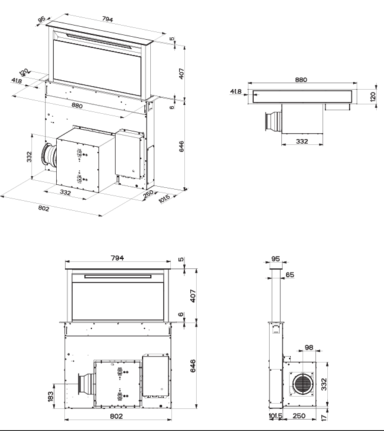 DOWNDRAFT FABULA 90 340.0492.566 - FABER