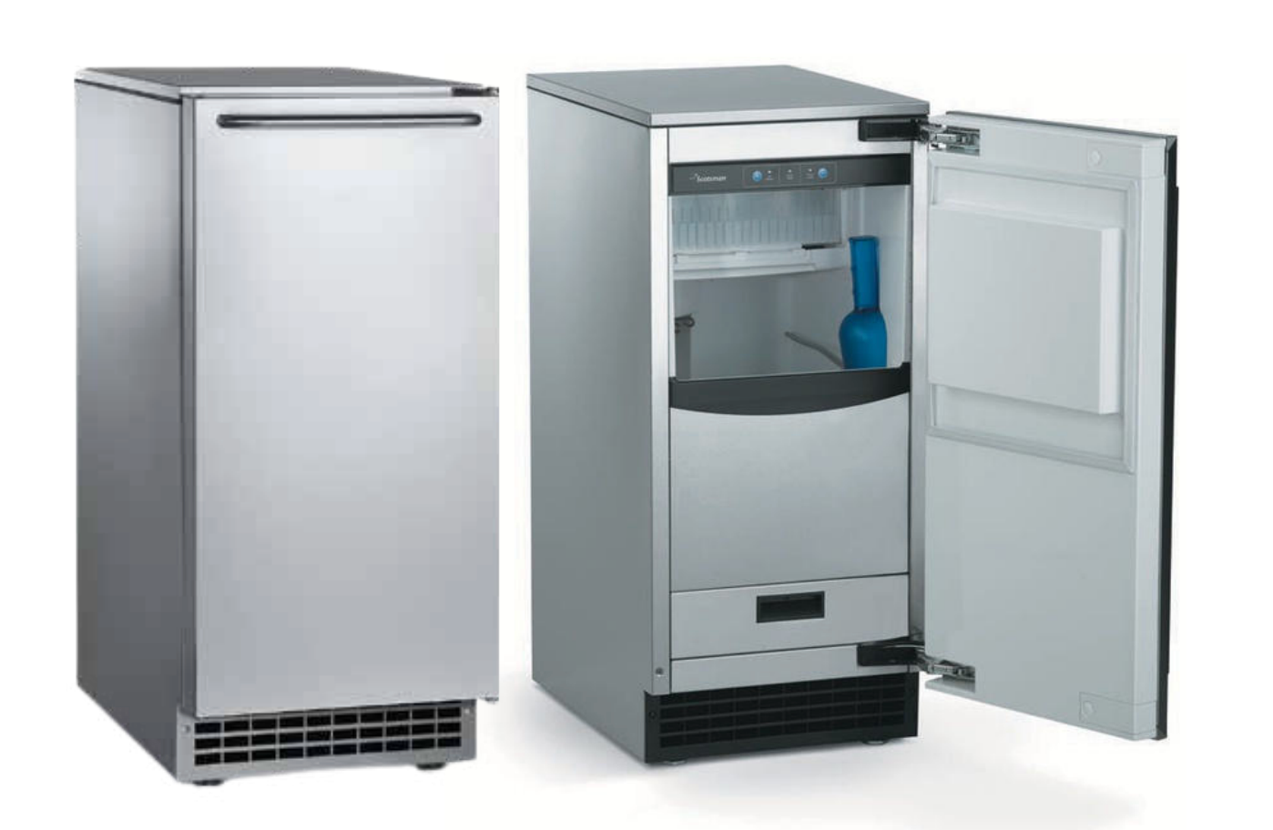 FABRICADOR DE HIELO SELF-CONTAINED ICE 50 lb PUERTA EN ACERO CON BOMAB - CU50PA-1
