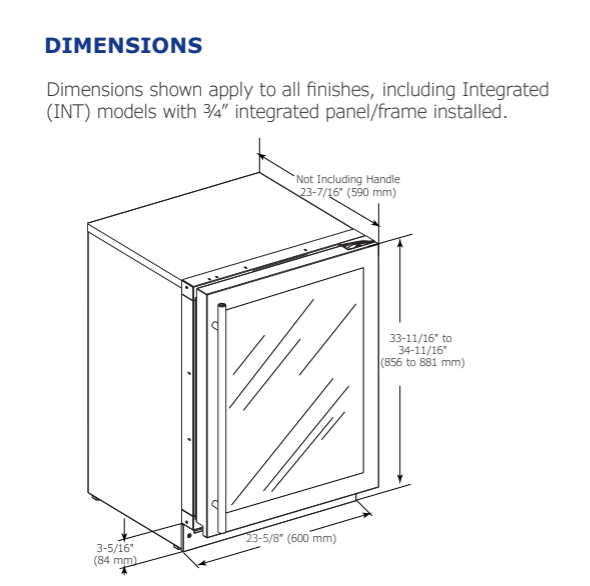 CENTRO DE BEBIDAS PANELABLE 24" SERIE 2000 - U-2224BEVINT-00B - U LINE