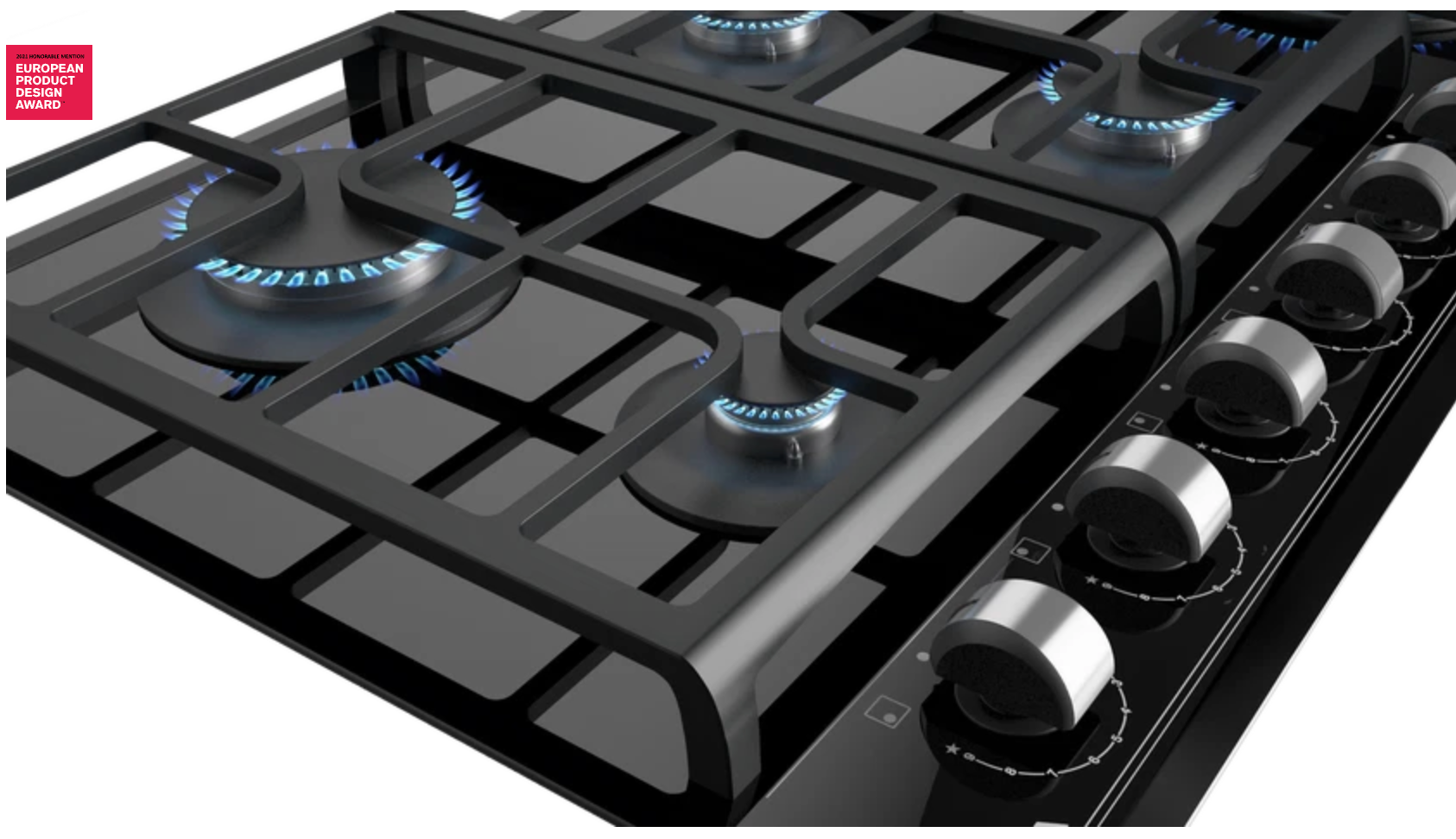 CUBIERTA CRISTAL NEGRO GAS CON FUNCIÓN EXACTFLAME  90 CM - GZC 96310 XBB BUT (LAT) - TEKA