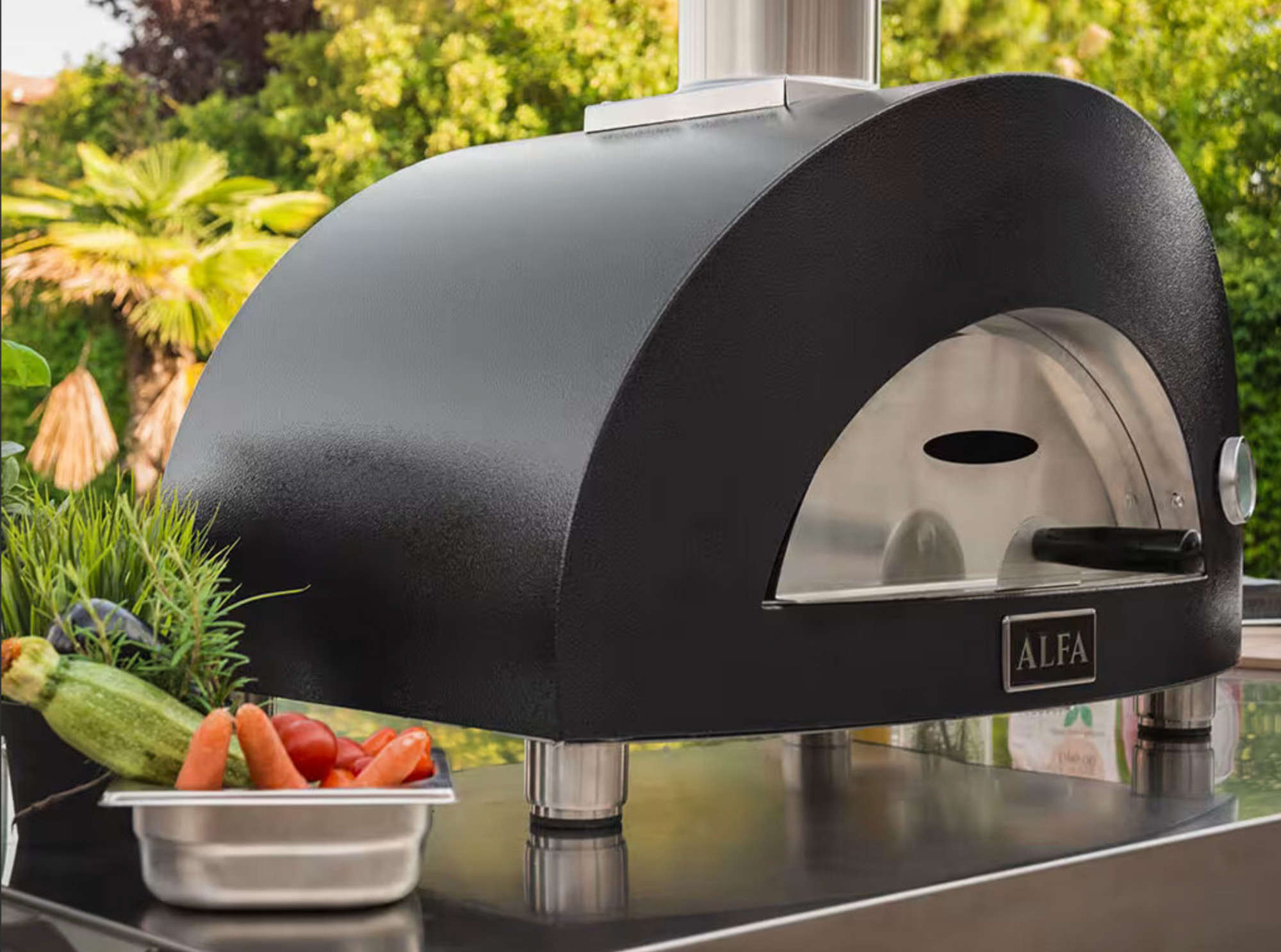 HORNO MODERNO  1 PIZZE LEÑA O GAS   - ALFAFORNI