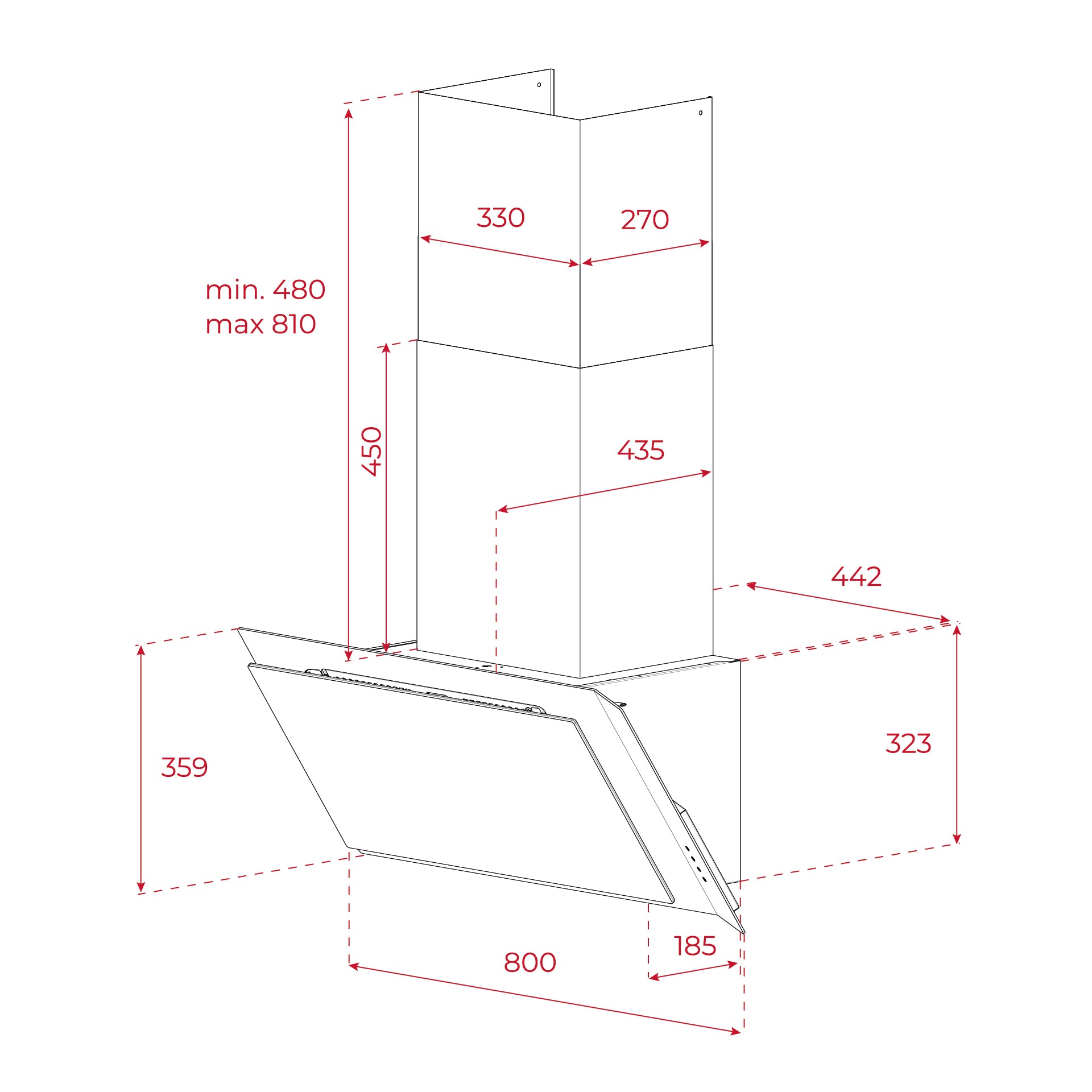 Campana vertical Infinity G1 80CM- DVI-88 G1 EOS BM