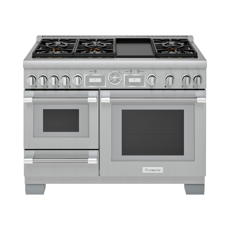 48" Six burner with Griddle Pro Grand Steam DF Range