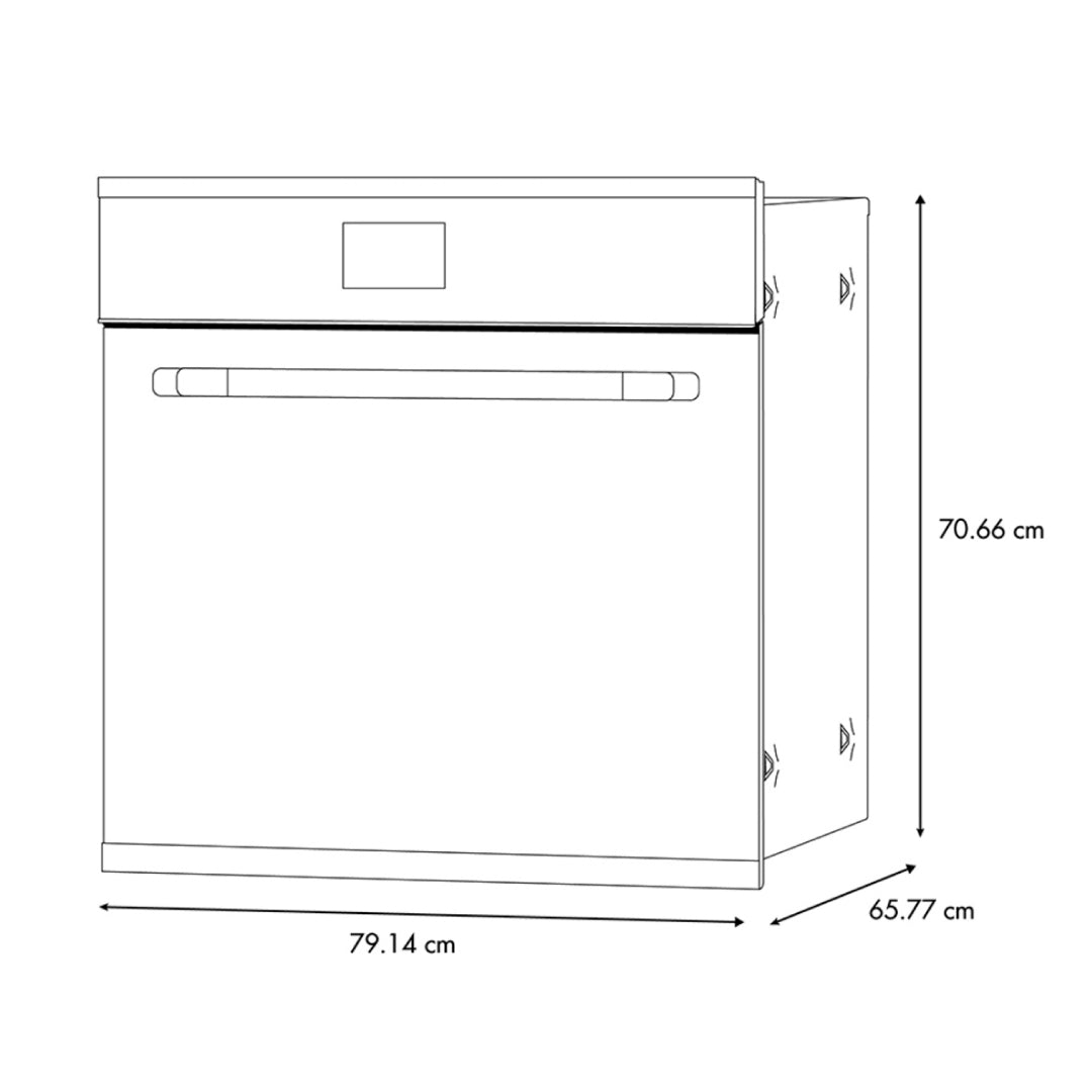 Horno Gas Propano Cristal Negro 80cm - HGP8050K1