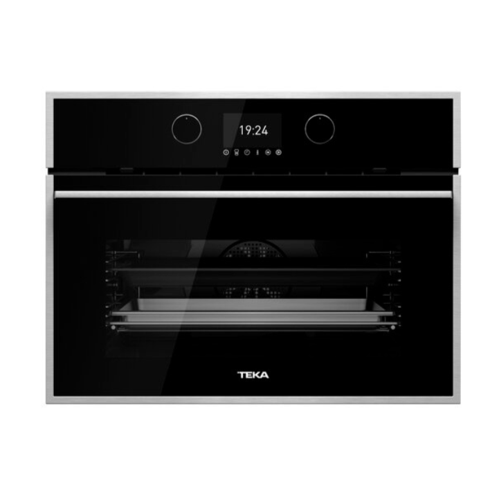 Horno Multifunción Compacto de Vapor - HLC 847 SC  Voltaje: 220 V Frecuencia: 60 Hz Potencia nominal máxima: 3400 W Amperaje: 15,45 A Clasificación energética: A+ Capacidad: 44 l / Capacidad tanque de agua: 1 l Guías telescópicas: Si Cierre soft: Si Bloqueo de niños: Si Hydroclean Pro: Si Termosonda: Si Asistente de cocción: Si Modo demo: Si Función eco: Si / Funcion combinada 20% vapor: Si Funciones especiales de vapor: 100% vapor, manual de regeneración, Sous vide, dureza del agua y descalcificación