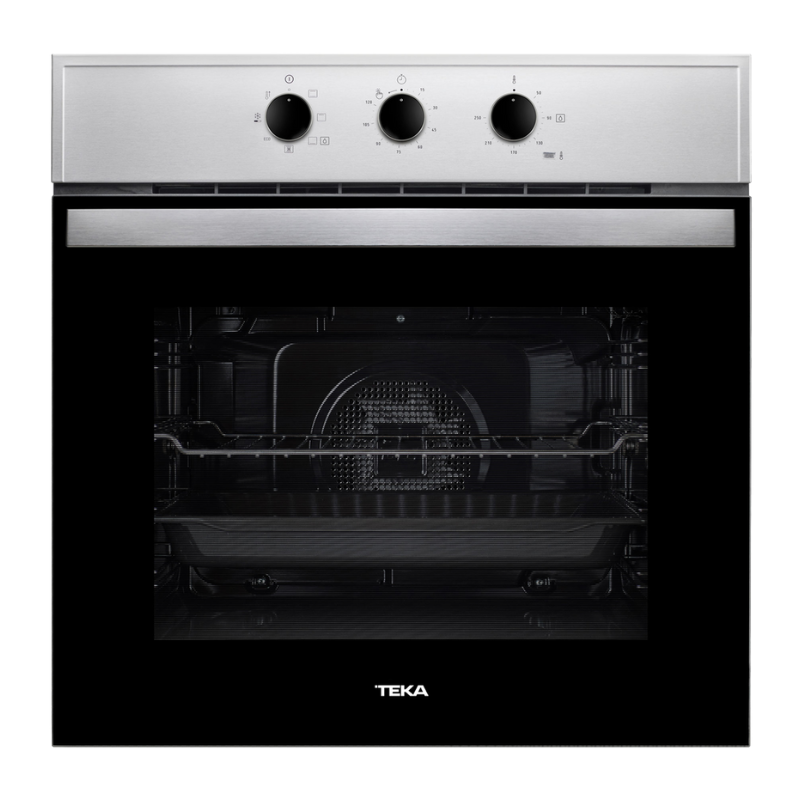 Horno Multifunción - HB605 SS  Voltaje: 220 V Frecuencia: 60 Hz Requiere polo a tierra: Si Potencia nominal máxima: 2615 W Amperaje: 11,89A Clasificación energética: A Capacidad: 70 l Teclado: Botón giratorio Calentamiento rápido: Si Hydroclean: Si Función ECO: Si Ventilación tangencial: Si Vidrios en la puerta: 2 Horno de convección: Si