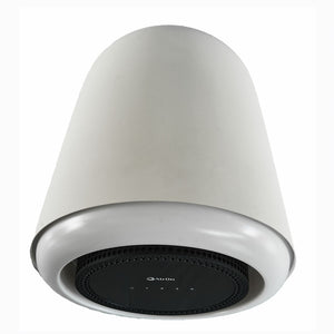 Campana de Isla cilíndrica de 41 cm  Capacidad absorción 750 m3/h Pantalla de comando touch control Potencia: 218W Tres (3) velocidades Salida de aire: 150 mm Lámparas LED 12V,8W1 Filtros de carbón activo 1 Filtro de Aluminio Funcionamiento: 110V Frecuencia: 60Hz Dimensiones:410x490mm Cuerpo en poliestireno flexible de alta resistencia No incluye ducto al exteriorRevisar esquemas de empotre en el manual de instalación del producto