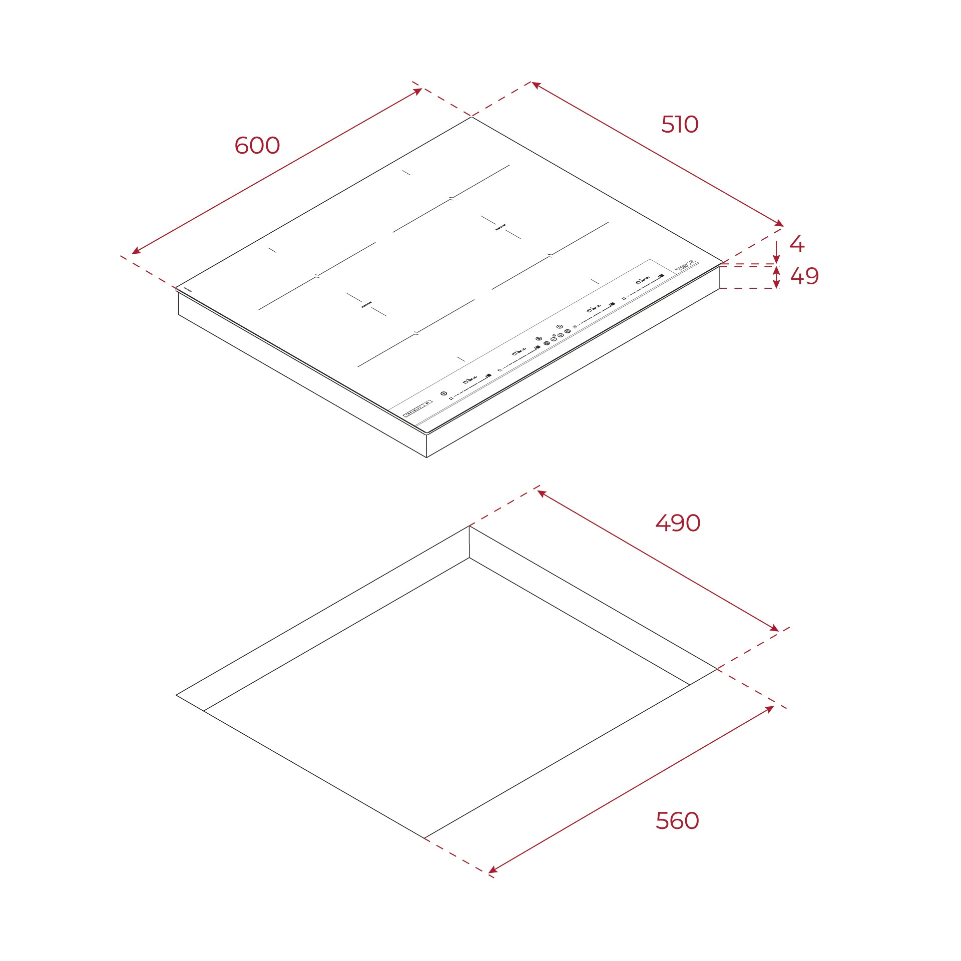 Placa de inducción 60CM - BF 64-G1 MSP BM