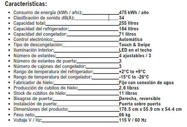 Refrigerador-congelador de Integración, 60 cms - IC5110IM