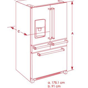 NEVECON FRENCH DOOR 91CM DE ANCHO ACERO NEGRO Capacidad de 730 Lts acero negro, 5 puertas. Explorar nuevos sabores y recetas que llenen tus días de placer será más fácil gracias a Preserva® Food Care Sistema, un sistema pensado para extender más allá de lo imaginable la preservación de tus alimentos, manteniendo la mejor calidad, sus cualidades de sabor y nutrientes trabajando del lado de una alimentación saludable.