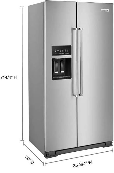 NEVECON SIDE BY SIDE 639 LTS ACERO INOX Dispensador de agua automáticamente en onzas, tazas o litros. Puede elegir entre tres configuraciones programadas para dispensar una cantidad exacta espacio interior en el refrigerador con depósito de hielo que se monta en la puerta interior izquierda para permitir espacio adicional en los estantes.