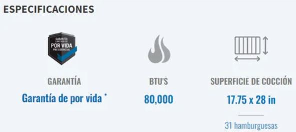 Asador Napoleon Gas Prestige 500 RSIBP Equipo rostizador resistente y 2 tenedores que utiliza quemadores infrarrojos traseros El estante derecho se pliega hacia abajo para almacenamiento y cuenta con tornillos de traba opcionales Quemadores de tubo de acero inoxidable duraderos con medidor reforzado e Iluminación cruzada